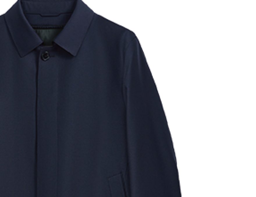 RAKHO 1J0017 Navy Wool Car Coat - detail