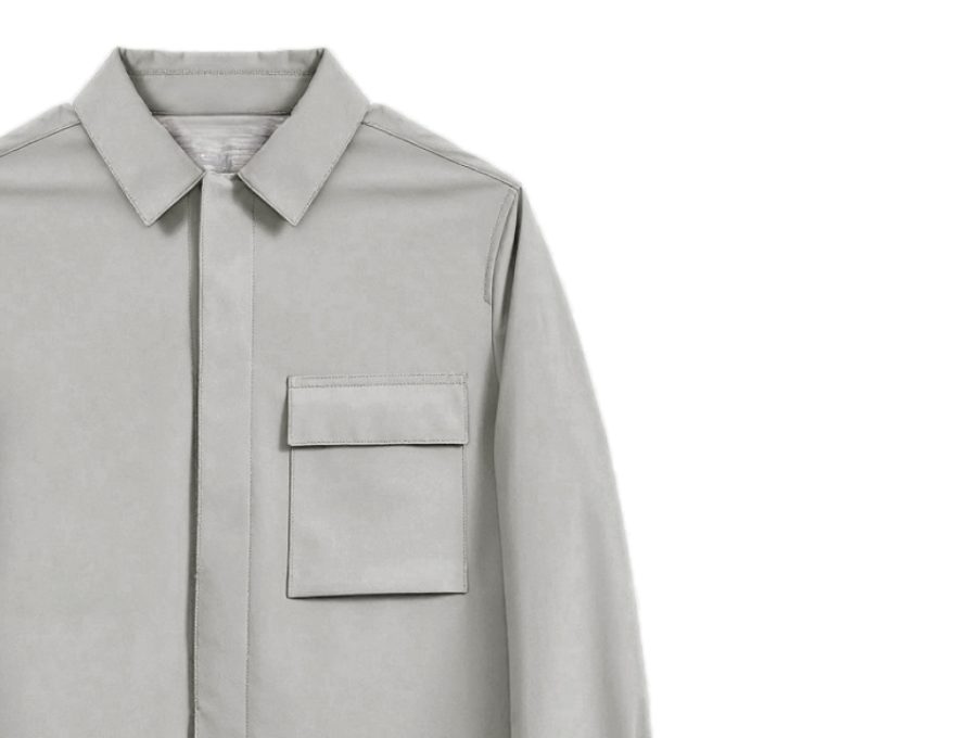 RAKHO 1J0010 Grey Field Jacket - detail