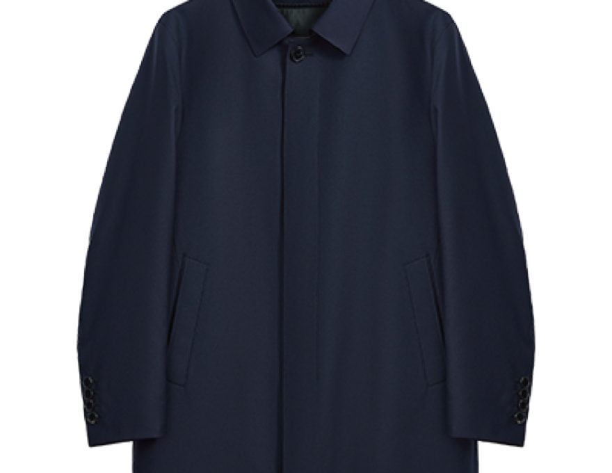 RAKHO 1J0017 Navy Wool Car Coat